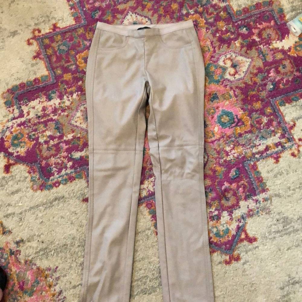 Bcbg faux leather legging point pants sz small